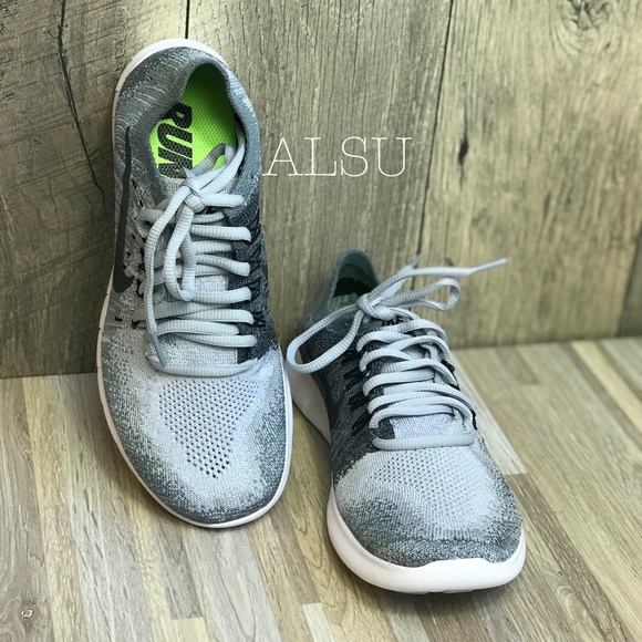 Nike Free Rn Flyknit 2 Wolf Grey Black W AUTHENTIC - Picture 5 of 7
